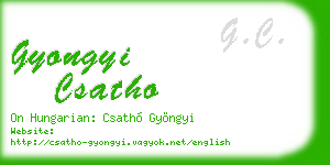 gyongyi csatho business card
