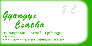 gyongyi csatho business card